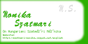 monika szatmari business card